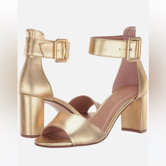 NWT Chinese Laundry Rumor Heel in Metallic Gold - Picture 1 of 13